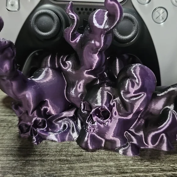 Black and Purple Xbox Controller with Custom Design